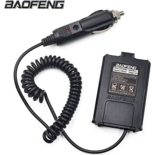 12V BAOFENG UV-5R Car Charger Battery Eliminator Adapter For Portable Radio UV 5R UV-5RE Plus UV-5RA Walkie Talkie Accessories