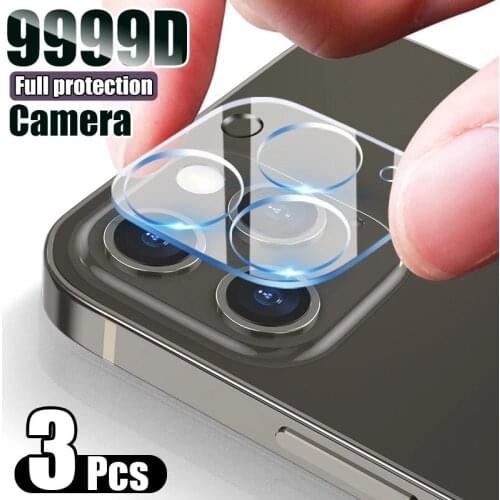 3Pcs Full Cover Camera Lens Protector on For iPhone 12 Pro Max Mini Tempered Glass For iPhone 11 Pro Max Xs XR Camera Protector