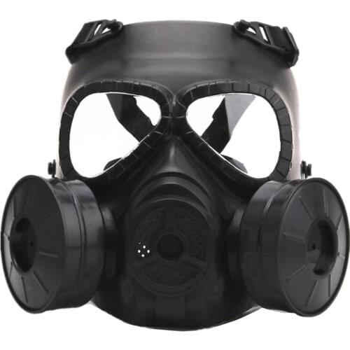 Protection Gas Masks Respirator For Airsoft Tactical CS outdoor Survival Game Paintball Match With Double Exhaust Fan