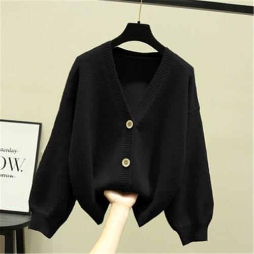 2021 Spring Casual Solid V Neck Long Sleeve Cardigan Sweater Female Knit Jacket Coat Green Pink Oversized Cardigan Women tops