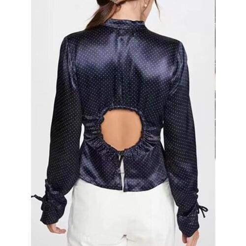 ZHUOLIN Dark Blouses