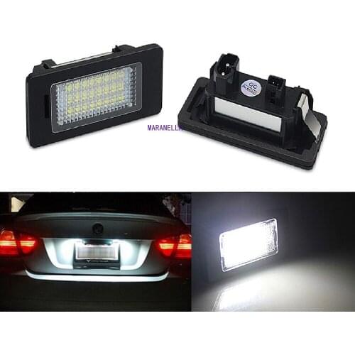 2x For BMW E60 E46 E90 License Plate Light No Error Led Number Plate Holder Lamp For BMW E39 E60 E61 E91 E90 E92 E93 E46 CSL E82