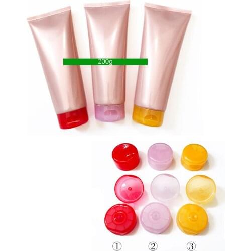 300pcs 200g 200ml Empty Soft Refillable Plastic Lotion Tubes Squeeze Cosmetic Packaging, Cream Tube Screw Lids Bottle Container