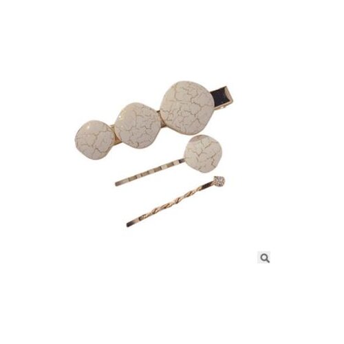 60set/lot 3pcs/set DIY Simple Multi Stripe Hair Duck Clips Suits Retro Pearl Hairpins Hair Styling Tools Accessories HA873