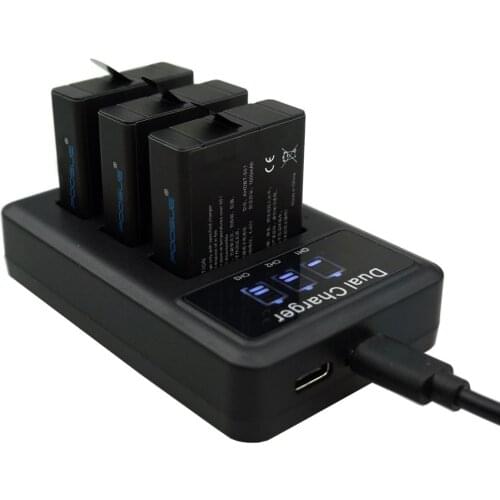 AHDBT 501 Go Pro Hero 5 Battery hero6 8 battery for gopro5 Akku+ USB LED 3-Port hero 6 battery Charger for gopro hero 7 black