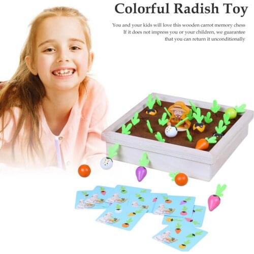 Wooden Memory Chess Vegetable Toys Colorful Carrot Toys Montessori Toys Wooden Toys For Children 3 4 5 Years Old