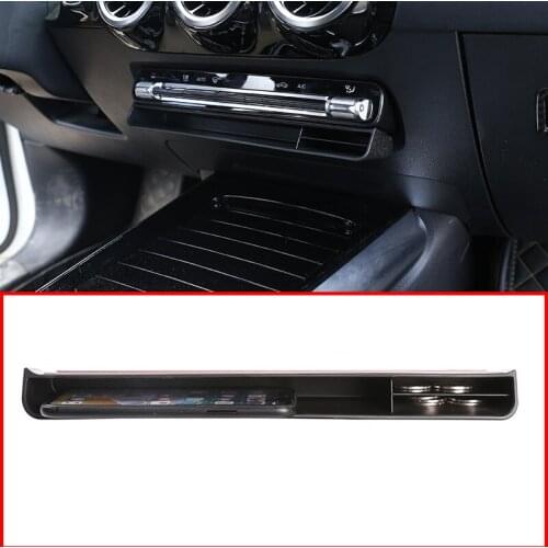 For Mercedes Benz B GLB GLE GLS Class W247 X247 W167 X167 2020 ABS Black Central Control Storage Box Trim Car Accessories