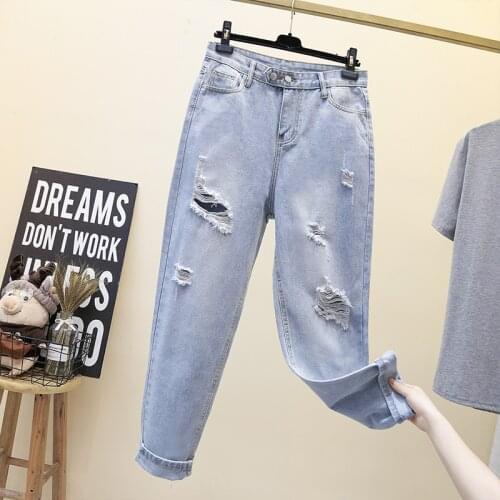 Fa1006 2019 new autumn winter women fashion casual Denim Pants high waist jeans womens jeans
