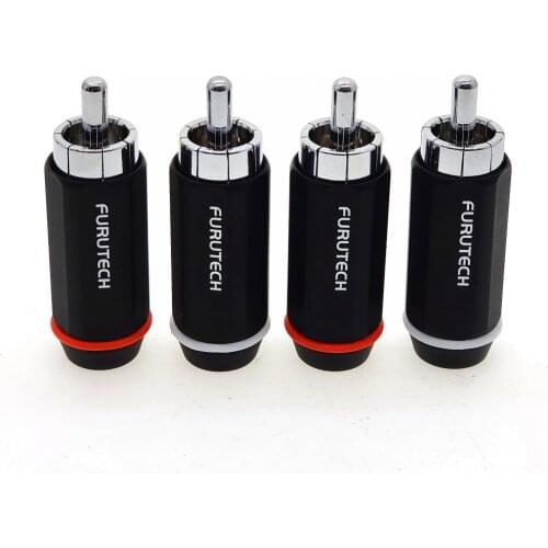 FURUTECH FP-126(G) Hifi RCA Connector Plug Rhodium/Gold Plated FP-126 (R) PCOCC Central Pin Hi-end Audio Plug