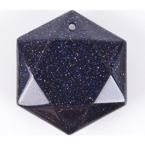 Faceted Hexagonal Natural Gem Stone Necklaces & Pendants Opal Lazuli Lapis Quartz Pink Tiger Eye Chakra Reiki Jewelry D817-D827