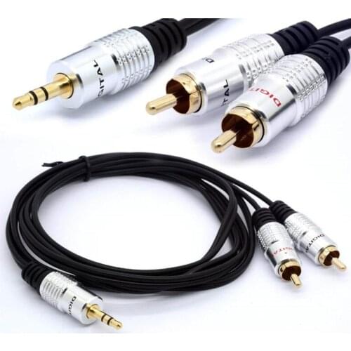 LBSC 3.5mm to RCA Adapter Cable 3.5mm Aux Stereo Jack Male Plug to Dual Phono RCA Splitter Connector , 1 Meter/3ft