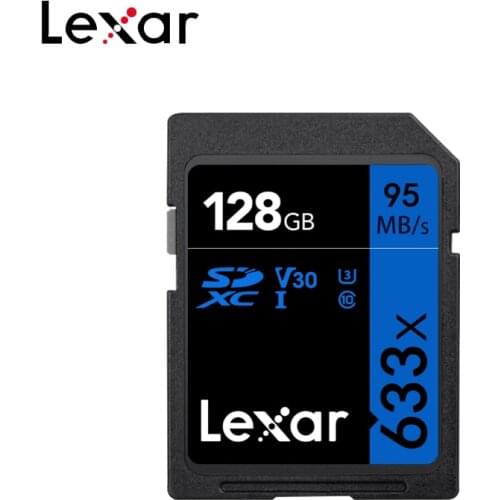 Lexar SD Card Memory Card 128GB 64GB V30 U3 Class 10 SD 32GB SDHC Card SDXC Card Max 95MB/s High Speed For Camera
