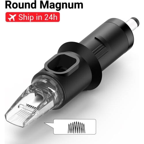 20 pcs/lot Tattoo Needles Revolution Cartridge Curved Magnum Shader Needles for Cartridges Machine #12 0.35 mm #10 0.3mm