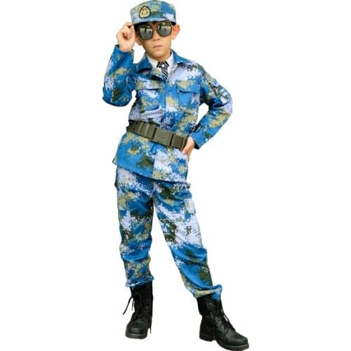 Boy Scouts Kids Military Uniform Army Soldier Cosplay Costumes Girl Camouflage Combat Training Jackets Men Hunting Tactical Suit