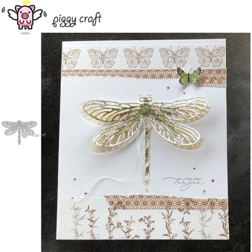 Piggy Craft metal cutting dies cut die mold 2019 New Dragonfly Scrapbook paper craft knife mould blade punch stencils dies