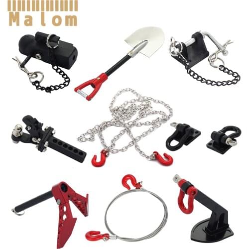 Rc Car Metal Tow Hook Chain Accessories Decoration For 1:10 Traxxas TRX4 TRX6 Axial SCX10 90046 AXI03007 Redcat MST