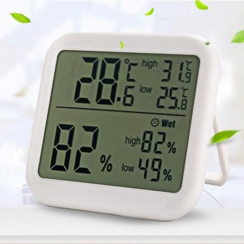 LCD Weather Station Indoor Thermometer Hygrometer Digital Temperature Humidity Meter Monitor