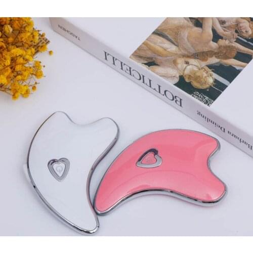 Micro current scrapping plate vibration dredge meridian scrapping instrument electric thin face massager