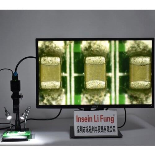 Mini HD 1080P HDMI Industry Digital Video Microscope Camera 10X-200X Zoom C Mount Lens PCB Electronic Motherboard Detection