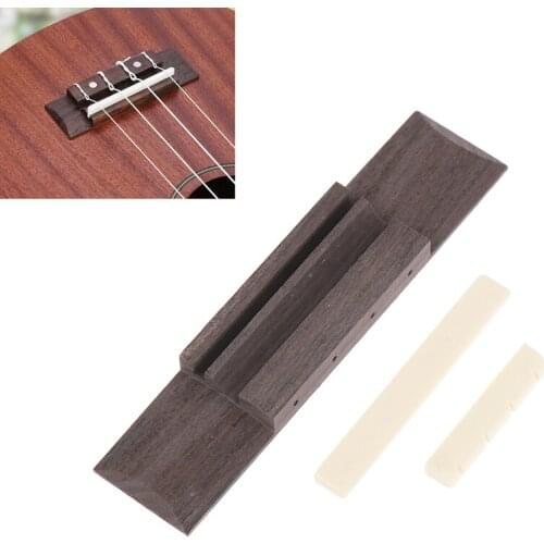 Nut Saddle Slotted Wood Bridge Set Classic Guitar Accessories Guitar Parts Replaceable