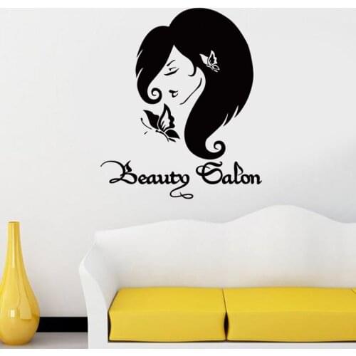 Hair Salon Wall Decal Beauty Salon Scissor Sticker Barber Shop Vinyl Wall Decals Decor Mural Hairdresser Glass Window Sticker