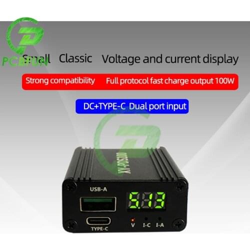 New PDS100 Mobile Phone Fast Quick Charging Charger Module QC4.0 QC3.0 PD3.0 Type-C DC 12V-28V 100W for Huawei SCP/FCP Apple PD