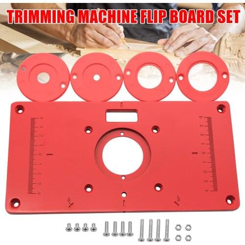 Trimming Machine Flip Board Aluminum Router Table Insert Plate for Woodworking Tool @LS