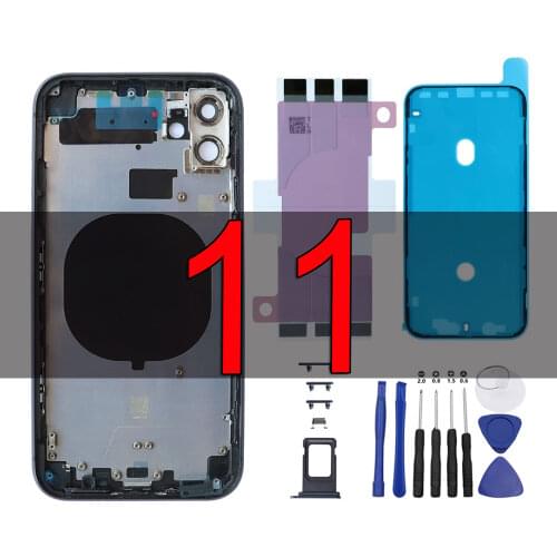 OEM Replacemet For iPhone 11 Back Glass Middle Frame Chassis Full Housing Assembly Battery Cover door