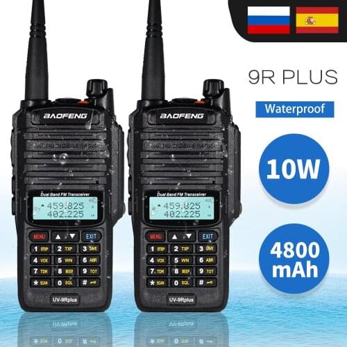 2PCS 10W Baofeng UV 9R plus Walkie Talkie UV-9R plus Waterproof Two Way Radio hf Transceiver 9R plus 10KM Hunting Transmitter
