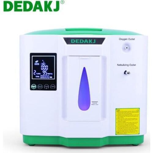 DEDAKJ DE-2AW Home oxygen machine Portable oxygen inhaler 2L-9L/min oxygen concentrator generator with English version 110v/220v