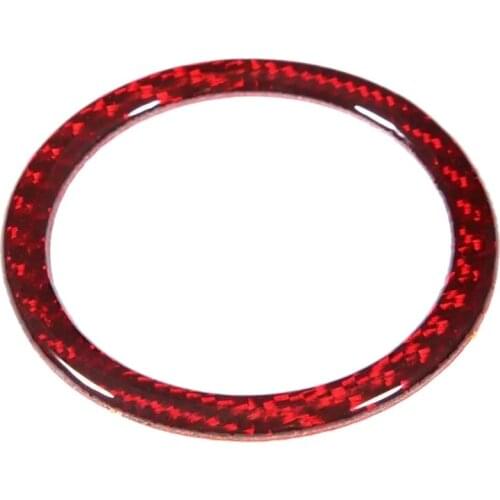 Engine Start Button Ring Trim Decoration Left-Hand Driving Fits for Subaru BRZ 2013-2017 Carbon Fiber Red