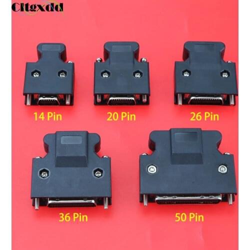 SCSI Connector MDR 14 20 26 36 50 Pin Male Plug for Panasonic Yaskawa Mitsubishi Delta Servo Motor Drive IO Control Connector