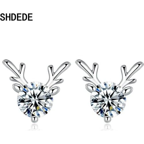 SHDEDE Classic Stud Earrings For Women Gift Embellished With Crystals From Swarovski Female Party Fashion Jewelry -WH34