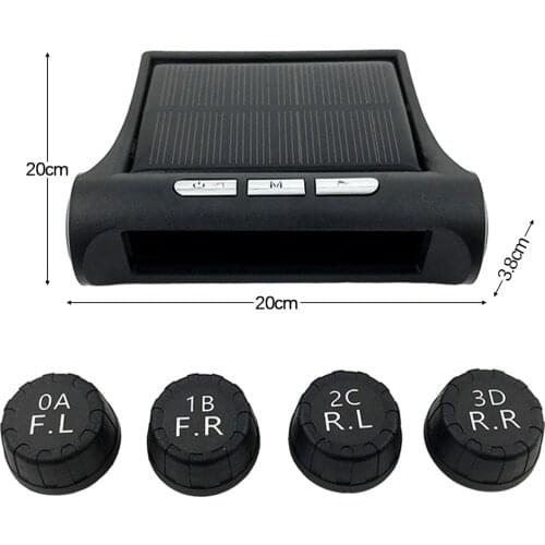 Battery Powered Tire Pressure Monitoring System w/ 4 External Sensor TPMS