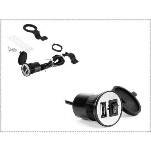 Fast charging 3.0 USB LED digital display, dustproof and waterproof, general motorcycle