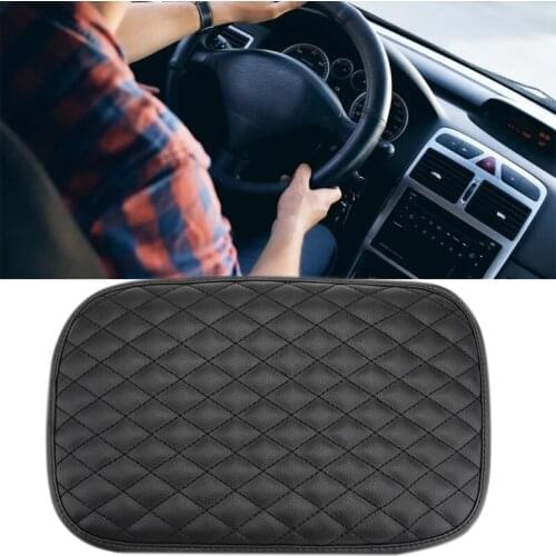 All Purpose Car Armrest Cushion Cover Leather Center Console Box Pad Cushion Automotive Parts for Car Truck Vehicles