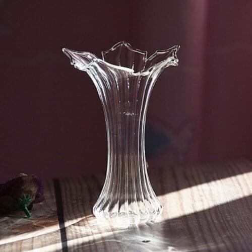 Ins handmade Glass Vase High Borosilicate Glass Crafts Plants Flowers Hydroponic Container Wedding Home Decoration Lovely Gift