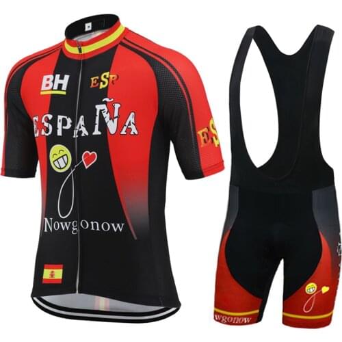 ESPANA Pro Bicycle Team Cycling jersey Mens Short Sleeve Bike Shirt Road Racing Cycling Clothing Maillot Ciclismo hombre