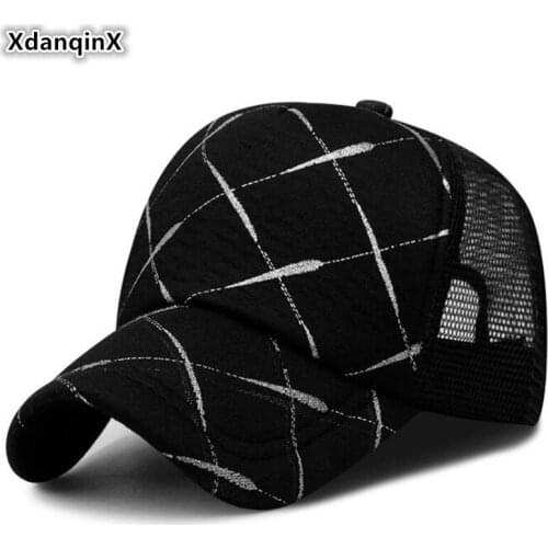 XdanqinX 2020 Summer New Mesh Hat Womens Breathable Baseball Cap Adjustable Size Ventilation Mens Mesh Caps Novelty Couple Hat