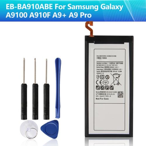 SAMSUNG Original Battery EB-BA910ABE For SAMSUNG GALAXY A9100 A910F A9+ A9 Pro SM-A9100 5000mAh Authentic Battery