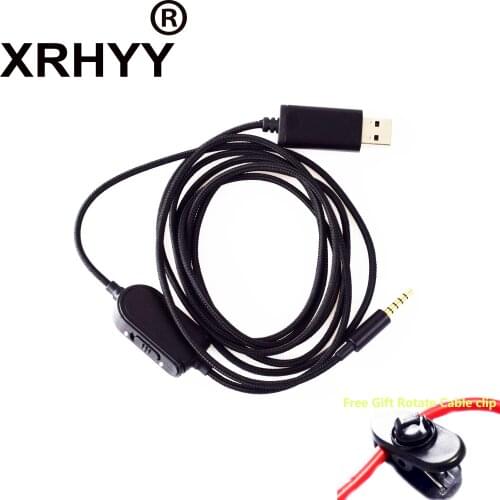 3.5 MM To USB Replacement Audio Cable Volume Control Virtual Surround Sound 7.1 Wire For Astro A10 A40 A30 A50 Gaming Headphones