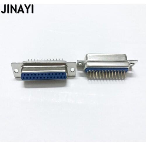 100pcs DIY 25 pin DB25 Female 180 Degree Welding Solder Adapter Connector