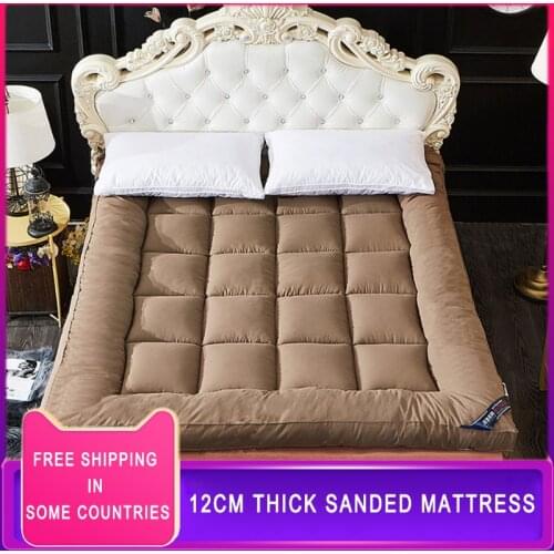 12cm Thickened Down Velvet Comfort Soft Mattress Portable Health Filler Thick Folding Warm Single Double King Queen Size Tatami