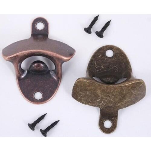 50pcs/lot Kitchen Tools Beer Opener Wall Mounted Retro Bottle Openers Alloy For Home Garden Accessories