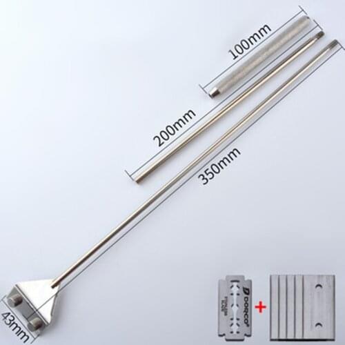 Aquarium Glass Fish Tank Stainless Steel Coralline Algae Scraper Blade Cleaner Big