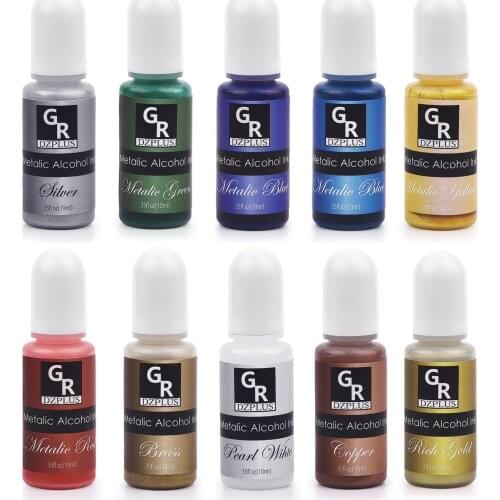 10ml Starry Art Ink Alcohol Resin Pigment DIY Art Resin Ink Paint Dye Fluid Artist Epoxy Resin Glitter Colorant Jewelry Making