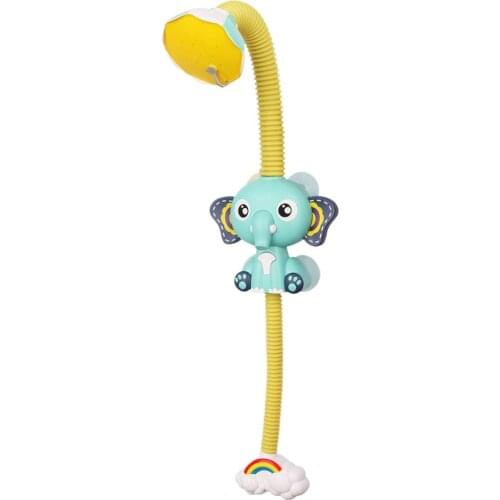Baby Bath Toys Electric Elephent Animal Sucker Electric shower Rain Head Plastic Children Game Water Cloud