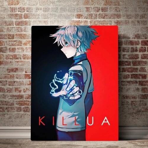 Home Decor Canvas Hunter X Hunter Anime Blue Boy Cool Painting Pictures Wall Art HD Prints Modular Poster Frame For Living Room