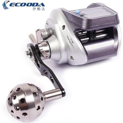 Ecooda EMA1500R/L dual power digital display Best Selling 8+1BB Electronic Counting Reel Baitcasting Reel 5.1:1Gear