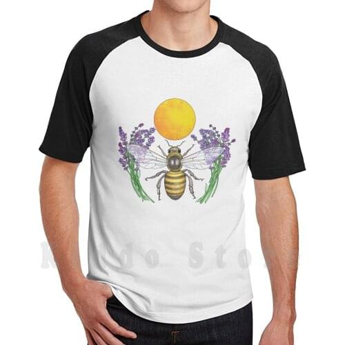 Full Moon Honey Bee T Shirt Diy Big Size 100% Cotton Comfort Seeds Junebugs Corner Manda Severin Honey Bee Full Moon Lavender
